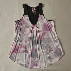 Poof! Black and Pink Tie-Dye Tank Top